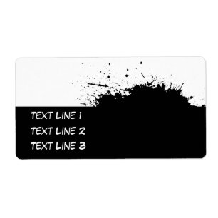 Grunge Ink Stain Template For Label