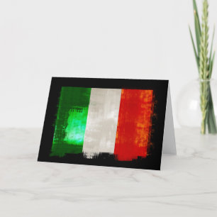 Grunge Italy flag for Italians of Italia - forza Card