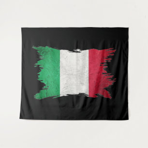 Grunge Italy flag, Italian flag, Brush stroke Tapestry