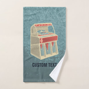 Grunge Jukebox Bath Towel Set