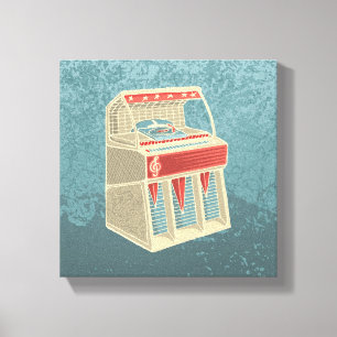Grunge Jukebox Canvas Print