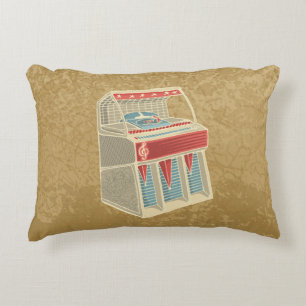 Grunge Jukebox Decorative Pillow
