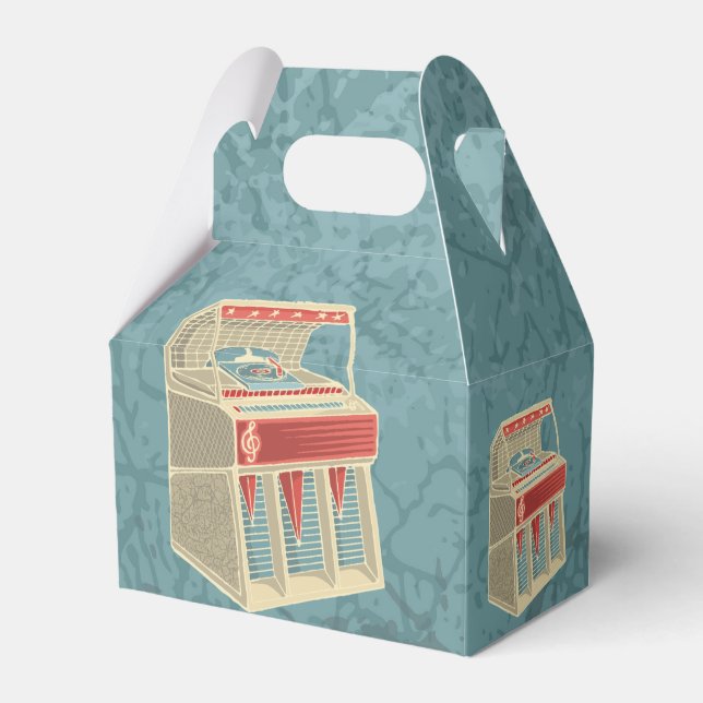 Grunge Jukebox Favor Box (Front Side)