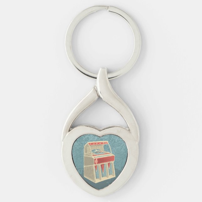 Grunge Jukebox Keychain (Front)