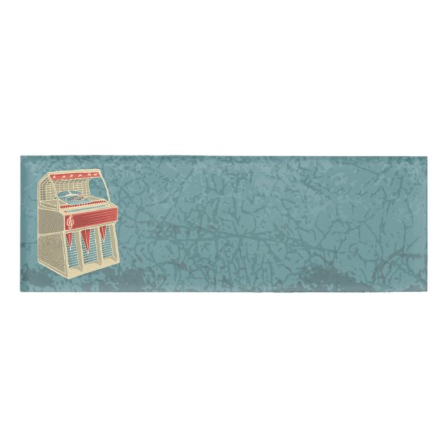 Grunge Jukebox Name Tag (Front)