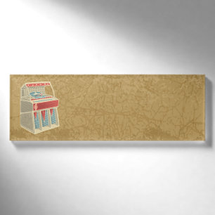 Grunge Jukebox Name Tag
