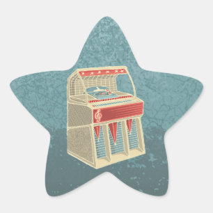 Grunge Jukebox Star Sticker