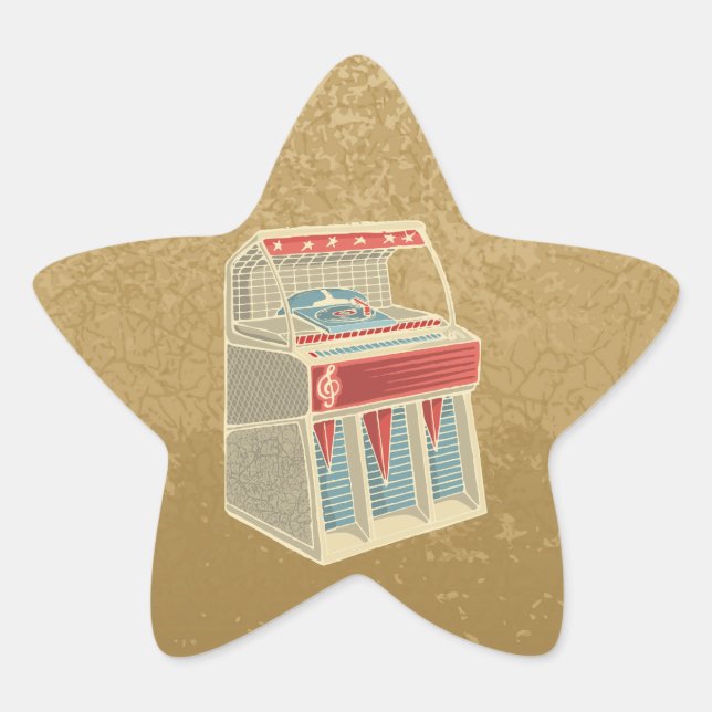Grunge Jukebox Star Sticker (Front)