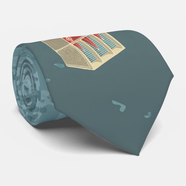 Grunge Jukebox Tie (Rolled)