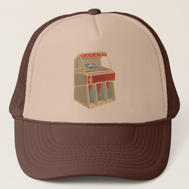 Grunge Jukebox Trucker Hat (Front)