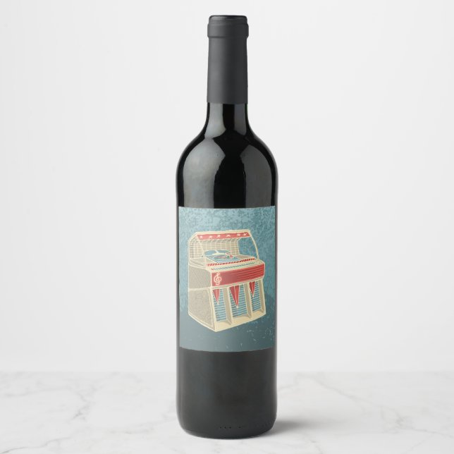 Grunge Jukebox Wine Label (Front)