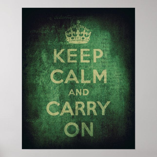 Grunge Keep Calm Poster (Front)