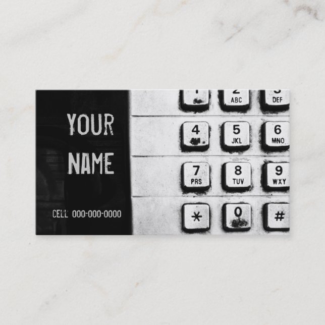 grunge keypad business card (Front)