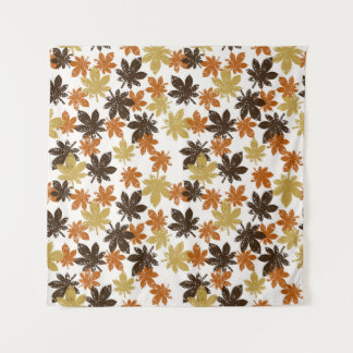 Grunge Leaf: Seamless Background Pattern. Tapestry