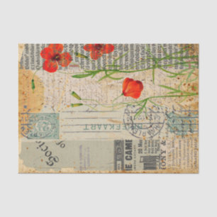 Grunge Letter Ephemera Tissue Paper
