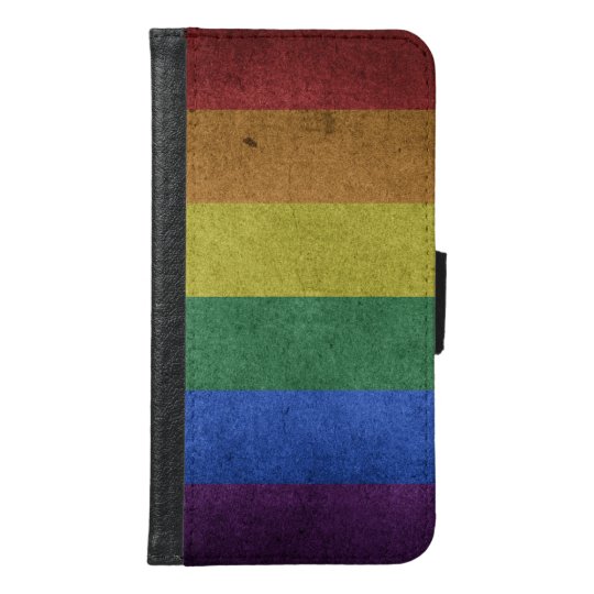 Grunge LGBT Rainbow Flag Samsung Galaxy S6 Wallet Case