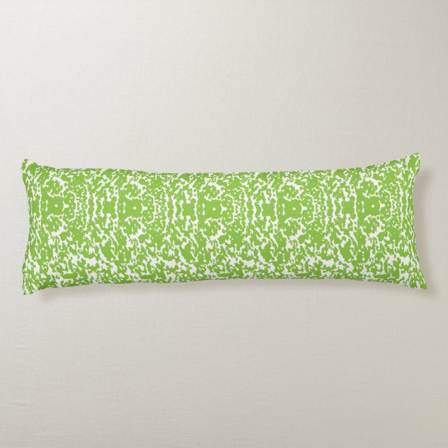 Grunge Lime Green Pattern - Summer Abstract Decor Body Pillow (Back)