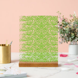 Grunge Lime Green Texture Acrylic Sign