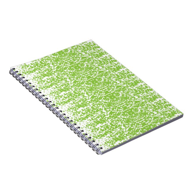 Grunge Lime Green Texture Notebook (Right Side)