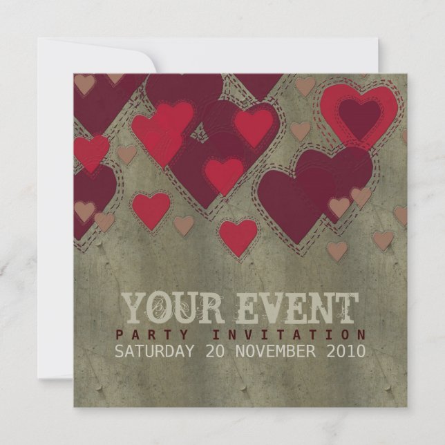 Grunge Love Any Event Invitation (Front)