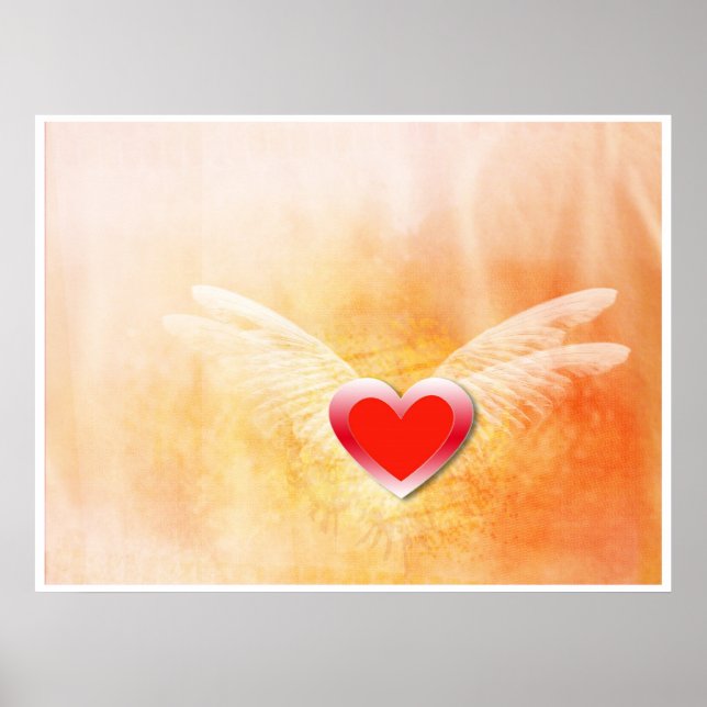 Grunge love heart poster (Front)