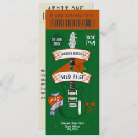 Grunge Love Rock ’n’ Roll Wedding Ticket
