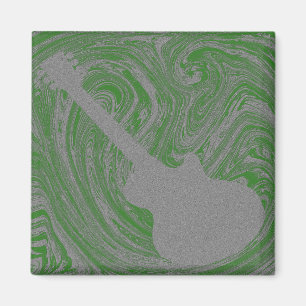 Grunge Magnet de guitare, vert