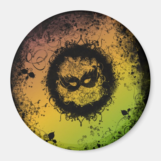Grunge Mardi Gras Magnet (Front)