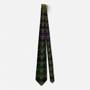 Grunge Mardi Gras Neck Tie