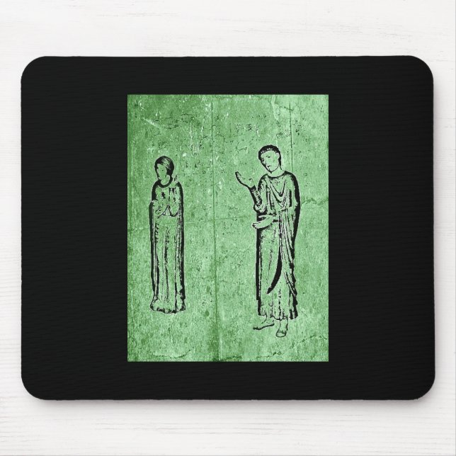 Grunge Medieval Statues Mouse Pad (Front)