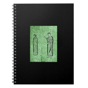 Grunge Medieval Statues Notebook