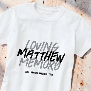 Grunge Memorial In Loving Memory Custom T-Shirt