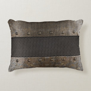 Grunge metal background decorative pillow