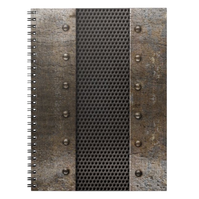 Grunge metal background notebook (Front)