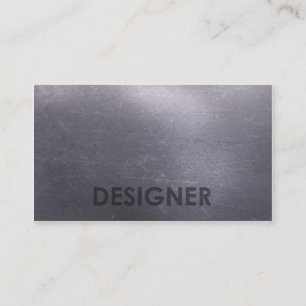 grunge metal business card for designer