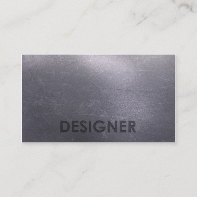 grunge metal carte de visite pour designer (Devant)