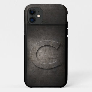 Grunge Metal Monogramme Coque iphone pour lui