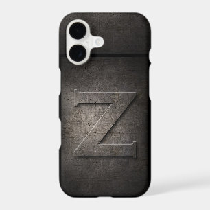 Grunge Metal Z Monogram Iphone Case