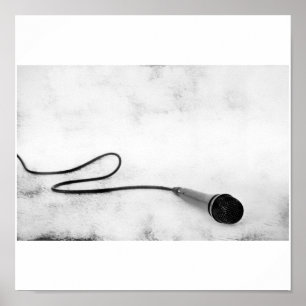 Grunge Microphone Poster