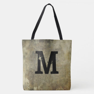 Grunge Monogram, You Customize, Tote Bag