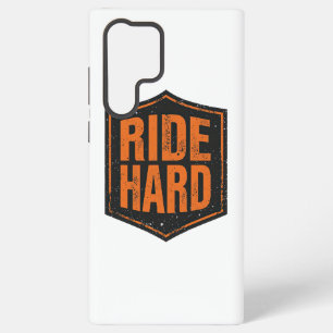 Grunge Motorcycle "Ride Hard" Shield Samsung Galaxy Case