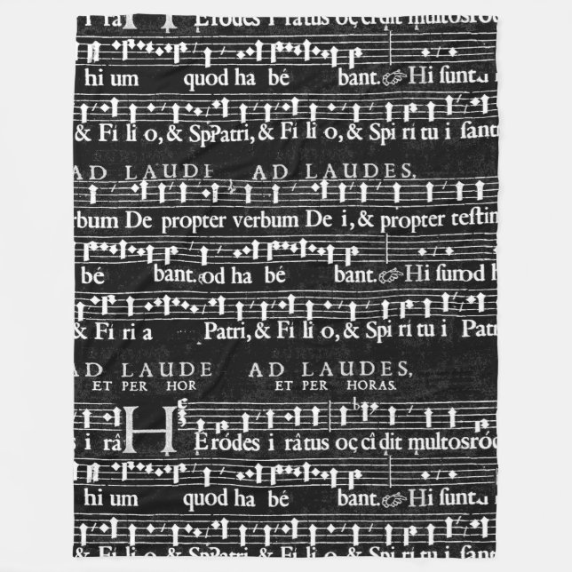 grunge music notes blanket (Front)
