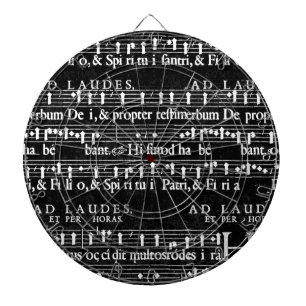 grunge music notes dartboard