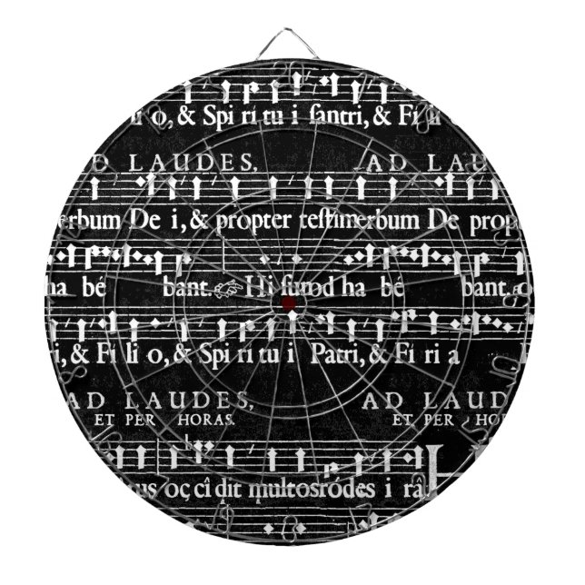 grunge music notes dartboard (Front)