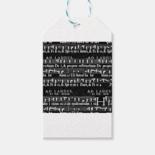 grunge music notes gift tags