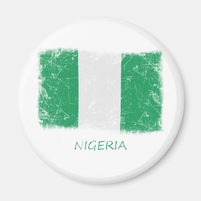 Grunge Nigeria Flag Magnet (Front)