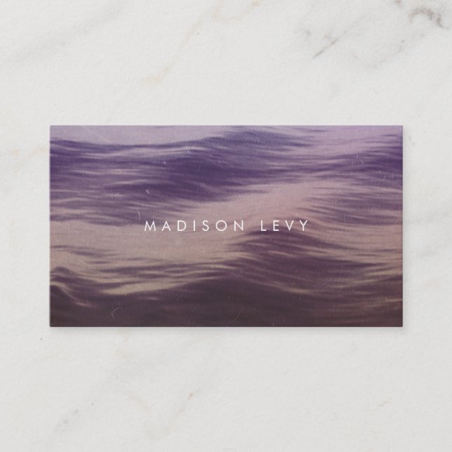 Grunge Ocean Waves Minimalist Appointment Cards (Front)