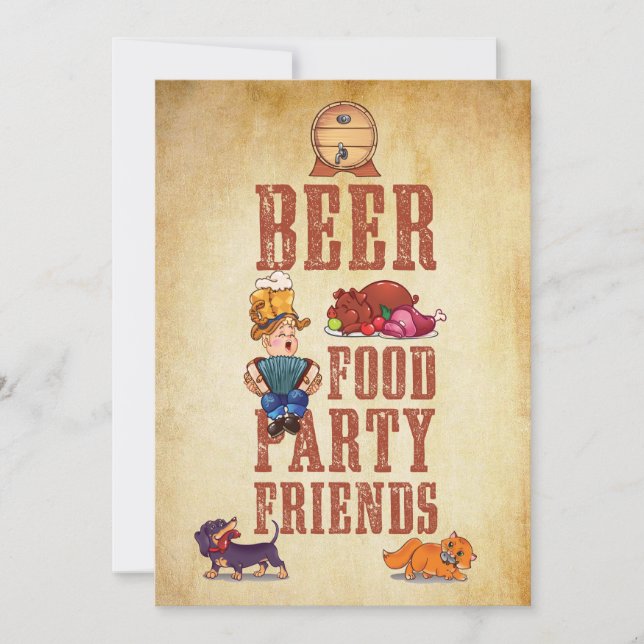 Grunge Oktoberfest Allemagne Party Invitation (Devant)
