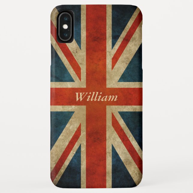 Grunge Old UK Flag - Great Britain Union Jack Case-Mate iPhone Case (Back)