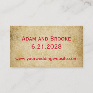 Grunge Old Vintage Wedding Business Card